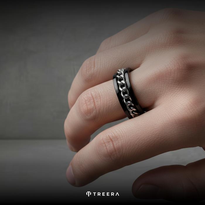 Gambar Treera Hadeon Cincin Hitam Silver Gold Pria Titanium Keren Modern Anti Karat Original Premium 100% Titanium 316L Garansi 100% - Silver, 7 dari Treera Indonesia Kota Surabaya Tokopedia