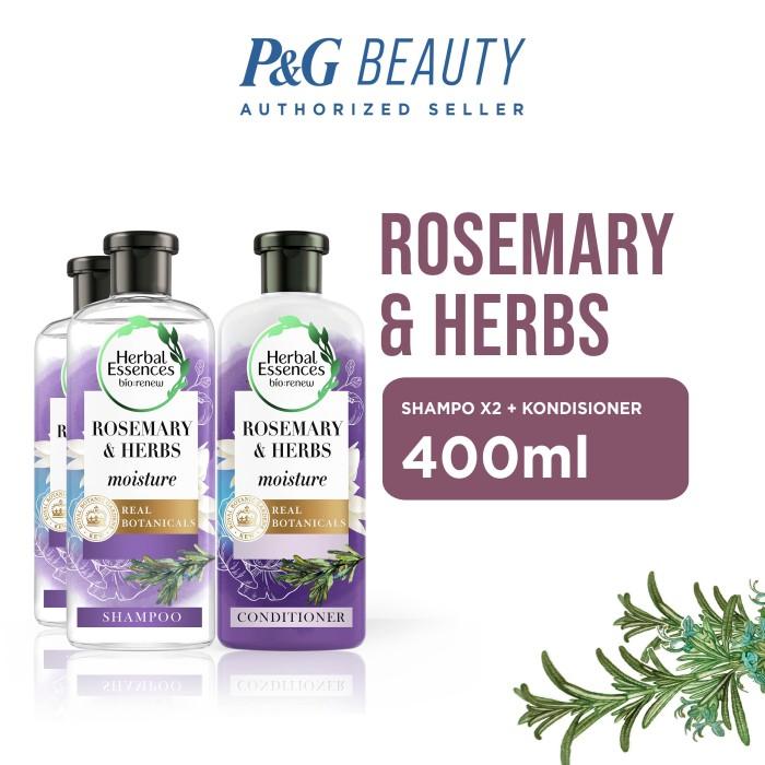 Gambar Herbal Essences Moisture Rosemary Herbs Shampoo 400 ml x2 dan Conditioner 400ml - White dari P&G Store undefined Tokopedia