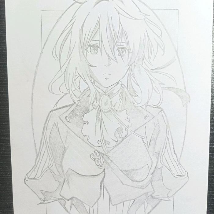Gambar sketsa anime A5 , gambar anime yang di buat dengan pensil 2b dan hb dalam kertas gambar ukuran a5 - z1 dari moga moga_NEW undefined Tokopedia