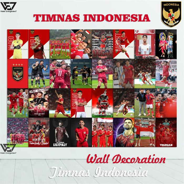 Gambar DEKORASI POSTER HIASAN DINDING TIMNAS INDONESIA/ HIASAN DINDING POSTER AESTHETIC/ TREND/ REAL PICT/WALL DECOR CUSTOM - Timnas A5 30pcs dari King Poster_NEW undefined Tokopedia