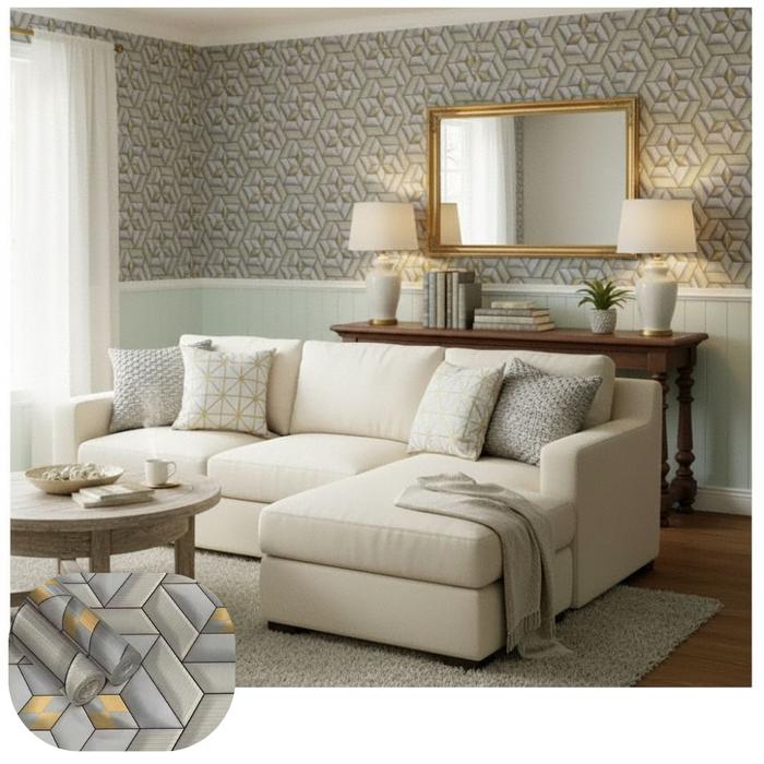 Gambar Wallpaper Dinding Aesthetic Motif Diamond 3D - DIAMONDPTIHGOLD dari SALAPAN GROSIR undefined Tokopedia