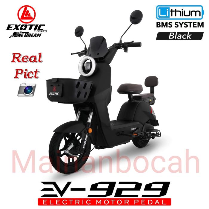 Gambar SEPEDA LISTRIK EXOTIC EV-929 LITHIUM SELIS EXOTIC 929 TERBARU - black dari Toko Mainan Bocah undefined Tokopedia