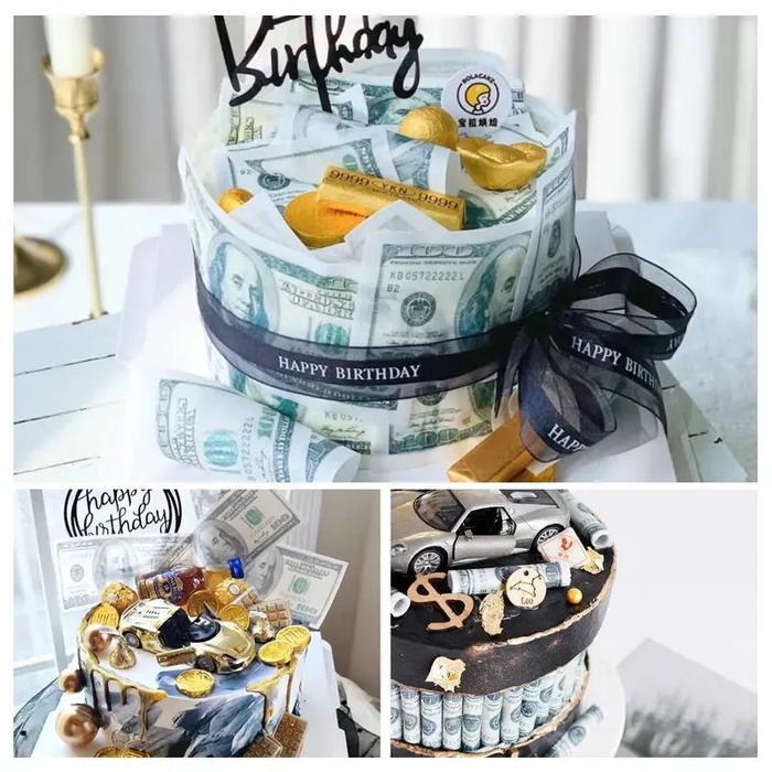 Gambar IMPORT EDIBLE WAFER PAPER $ DOLLAR US MONEY 14X7CM WAFER PAPER DUIT CAKE DI MAKAN FOOD GRADE ISI 10 PCS HIASAN ULTAH EAT TOPPER KUE MONEY 100-Dollar-Bill Money Cake Toppers Edible Glutinous Wafer Rice Paper, Birthday Wedding Pastry Cake Baking Decoration dari Hendihendarman undefined Tokopedia