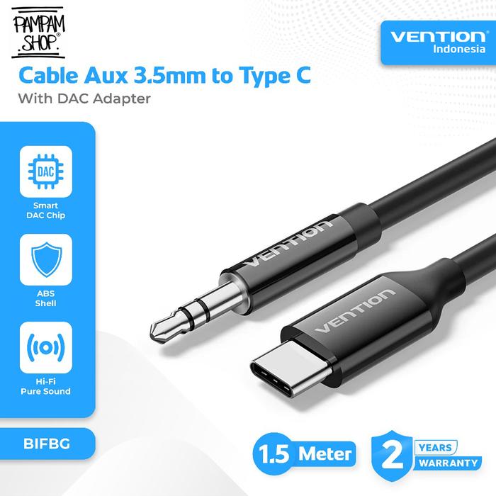 Vention Type C Jack Adapter Vention USB-C Male To Earphone Jack