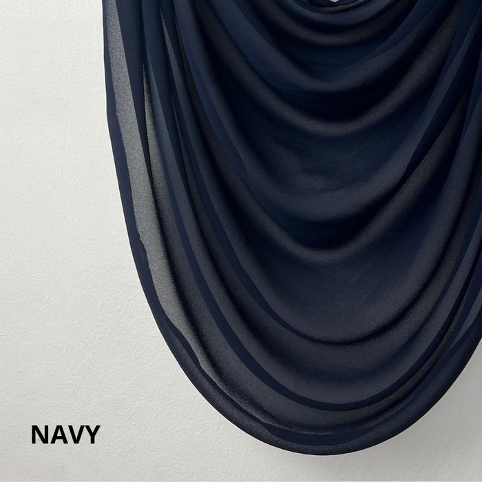 Gambar MALAYSIAN SHAWL Hijab ala malaysia - Navy dari NAINAH COLLECTION undefined Tokopedia