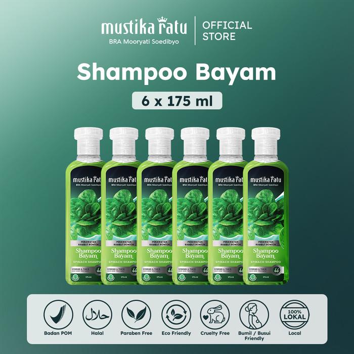 Gambar [BUNDLE 6 PCS LEBIH MURAH] Mustika Ratu Shampoo Bayam 175ml perawatan untuk rambut rontok - Mencegah Kerontokan Rambut - 175ml dari mustikaratuid undefined Tokopedia