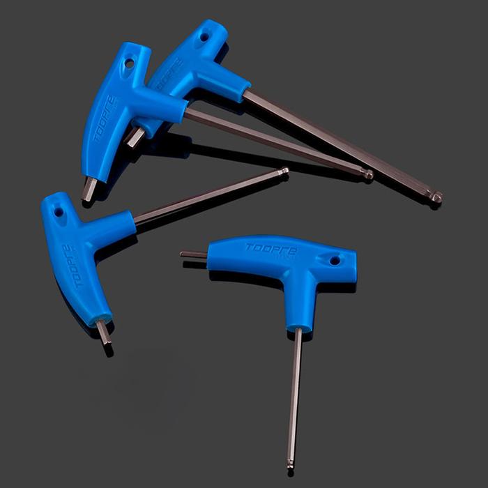Gambar TOOPRE MTB Road Bicycle Allen Key T-Type PP Plastic Handle Wrench S2 Tool Set Bike Repair Kit 3mm 4mm 5mm 6mm Wrench Tools dari Candraaa Sriyatii undefined Tokopedia
