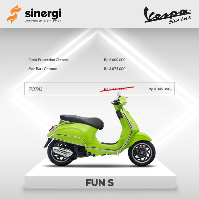Gambar Aksesoris Vespa Sprint - FUN S dari Vespa Sinergi_NEW undefined Tokopedia