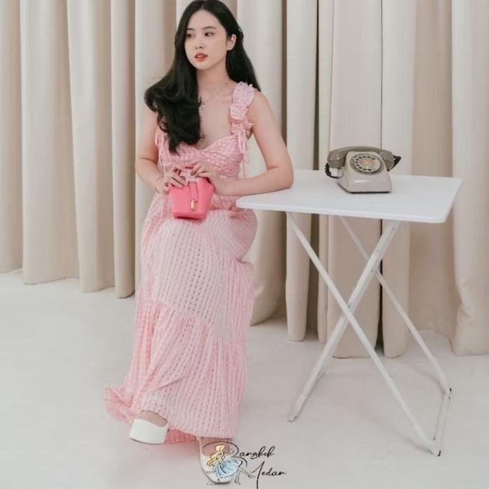 Gambar - BANGKOK MEDAN - READY DRESS CAPOEIRA / MAXI DRESS / LONG DRESS WANITA - PINK dari Bangkok.medan.new undefined Tokopedia