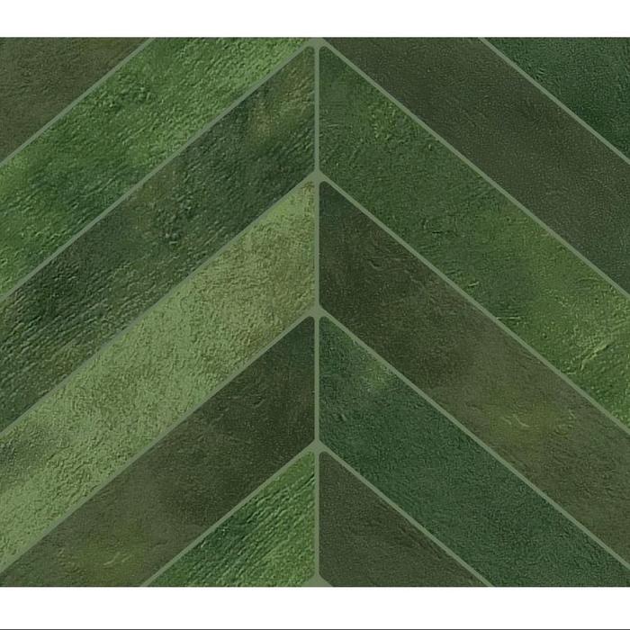 Gambar 3D WALL TILES PREMIUM / STICKER TILES WALL - CHEVRON GREEN dari Wallform ID undefined Tokopedia