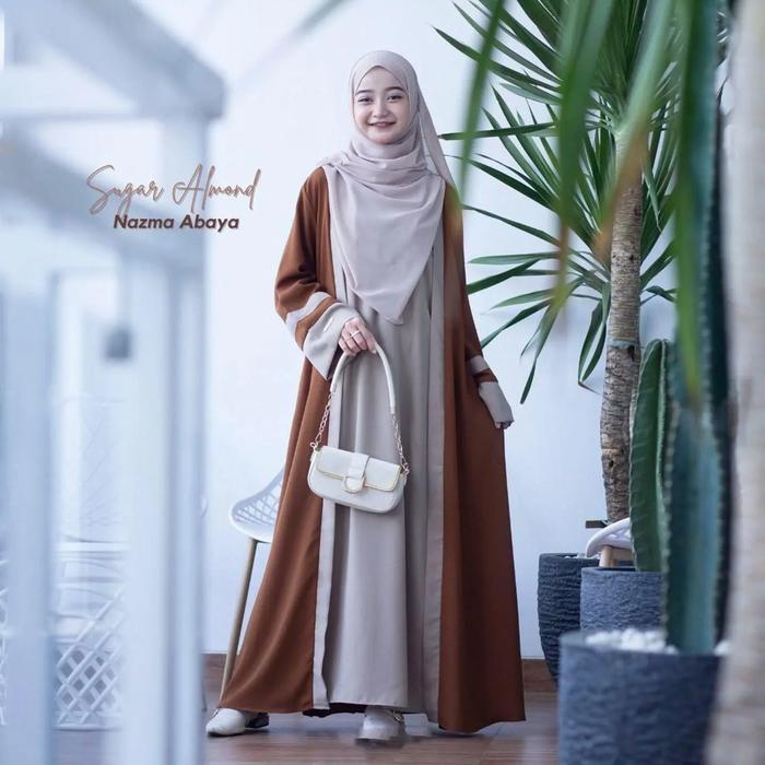 Gambar Nazma Abaya Remaja Aesthetic Korean Style 2025 Untuk Usia 13-17 Tahun Bahan Crinkle Air Flow Gamis Syari Wanita Cantik Dan Elegan - Cream Mix Almon, M dari KhaPROJECT undefined Tokopedia