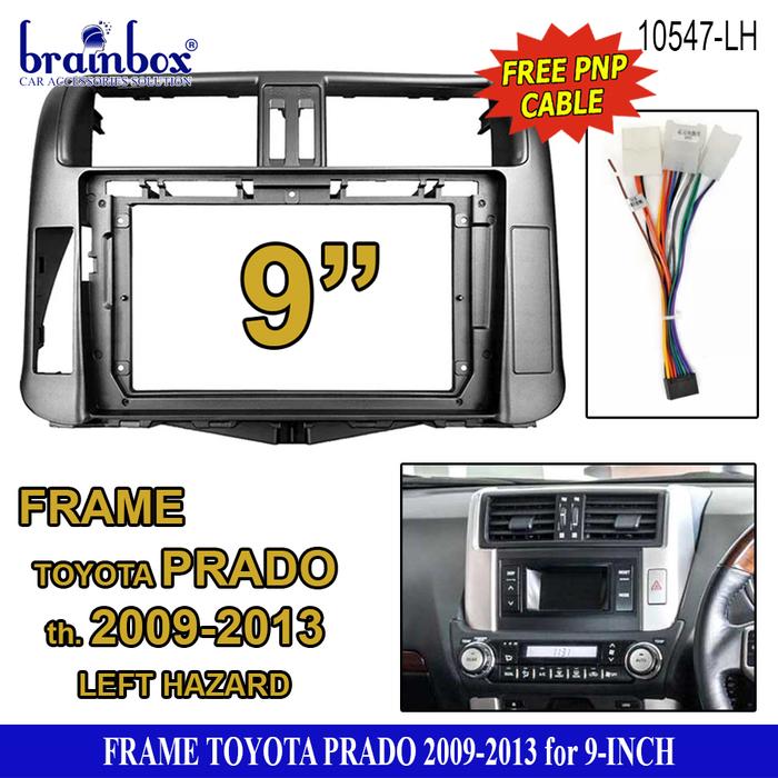 Gambar Frame Head Unit Toyota Prado 2009-2013 9 Inch Bingkai Panel TV Mobil - Hazard Kiri dari Brainbox Car and Home undefined Tokopedia