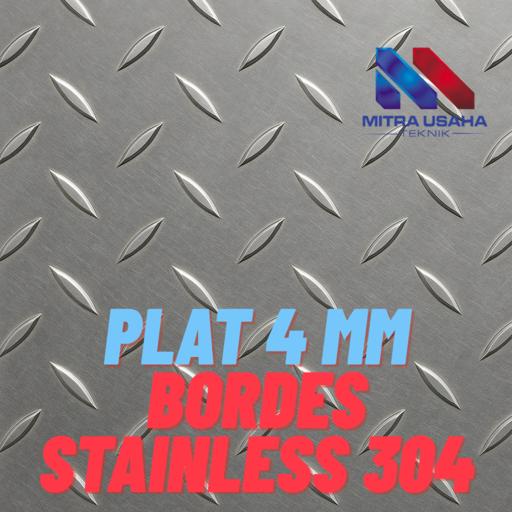 Gambar Plat Bordes Stainless Steel 4MM SUS 304 Anti Karat - Checker Plate Kembang Anti Slip untuk Lantai, Tangga, dan Industri dari mitrus undefined Tokopedia