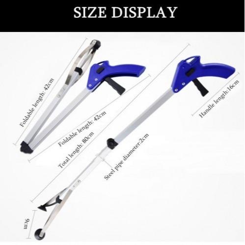 Gambar PCK-01 Alat Capit Pemungut Sampah Dan Barang Tongkat Serbaguna Ambil Apa Saja Grab Stick Stainless - Biru  dari SolidHarapanStore undefined Tokopedia