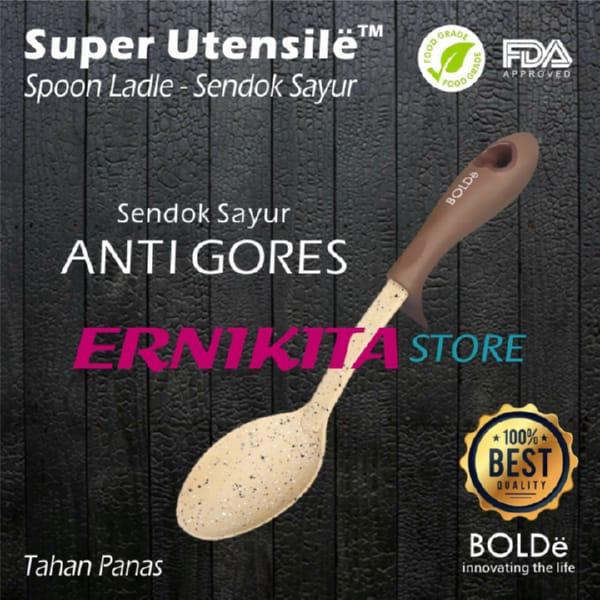 Gambar BOLDe SUPER UTENSILE SPOON LADLE Nylon Sendok Sayur Anti Lengket Tahan Panas Beige dari ERNIKITA Store undefined Tokopedia