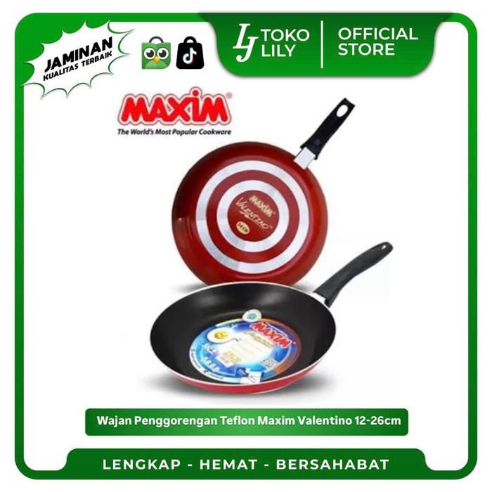 Gambar Wajan Penggorengan Teflon Frypan Maxim Valentino 12-26cm - 22cm dari TokoLilySemarang undefined Tokopedia