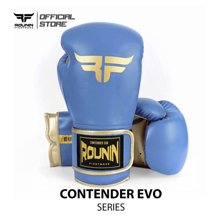 Gambar Boxing Glove Rounin fightware / sarung tinju / muaythai glove / glove Muay thai - Blue, 10 oz dari Rounin Fightware undefined Tokopedia
