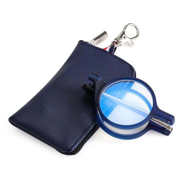 Gambar 1PC Lightweight Mini Reading Glasses for Women & Men Compact Folding Reading Eyeglasses Portable Readers with Keychain Case - A-blue, +350 dari altafera undefined Tokopedia