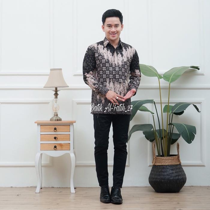 Gambar Batik Couple Keluarga Baju Couple Pasangan Suami istri Katun Premium Motif Seroja Hitam - Kemeja Seroja Hitam, M dari Batik AL-Fatih27 undefined Tokopedia
