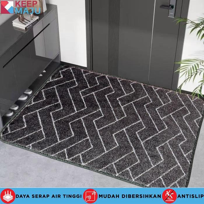 Gambar KEEP MAJU Keset Pintu Masuk Mewah Karpet Samping Tempat Tidur Kamar Mandi Penyerap Penyerap Lantai Non-Slip - KP01 dari Keepmaju karpet official Kota Tangerang Tokopedia