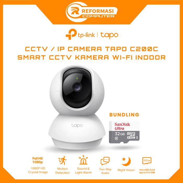 Gambar CCTV TP-Link Tapo C200C Pan/Tilt Home Security Wi-Fi Camera Tapo C 200C - C200C+32GB dari Reformasi Computer undefined Tokopedia