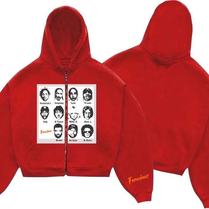 Gambar Jaket Sweater Hoodie Boxy Double Zipper Merah Frcs Lem Aesthetic Vintage Pria & Wanita - MERAH SINGER, XL dari MEZOTIK.CO undefined Tokopedia