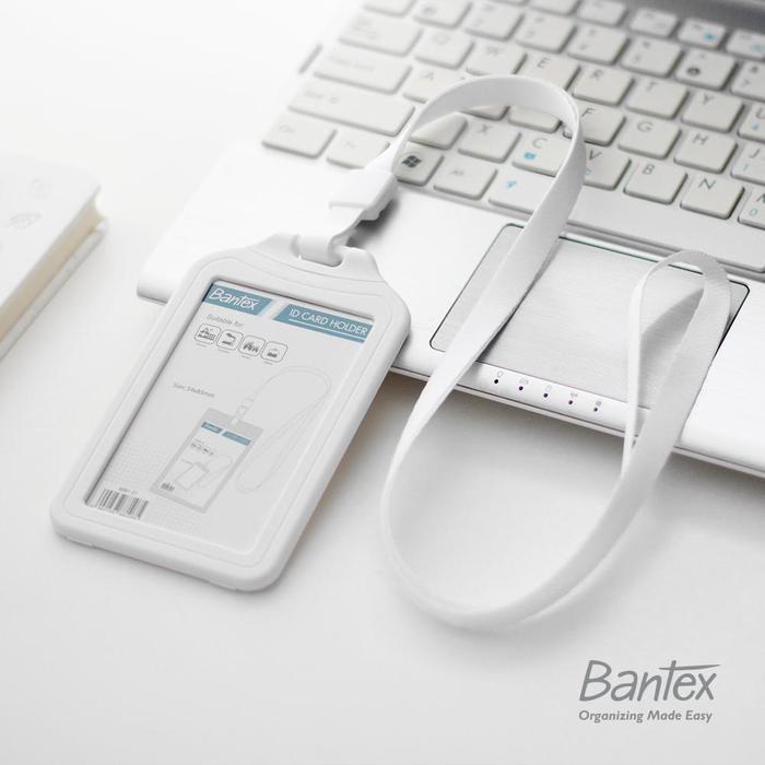 Gambar Bantex White Dual Side ID Card Holder Lanyard Portrait #8881 07 - White dari Bantex Indonesia undefined Tokopedia