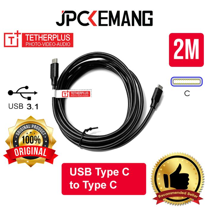 Gambar Kabel Kamera TetherPlus USB 3.1 Type C to Type C 1M / 2M / 3M Tether Plus Cable TP-UB31TCTC Original - 2 Meter dari JPC Kemang undefined Tokopedia