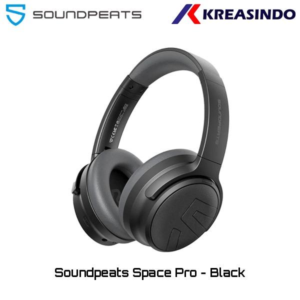 Gambar Headphone  SoundPEATS Space Pro Hybrid ANC Wireless Over-Ear Garansi Resmi - BLACK dari Kreasindo Online undefined Tokopedia