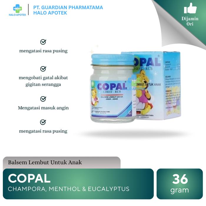 Gambar COPAL CHEST-RUB Balsem Lembut untuk Anak 36gram & 25gram dengan Champroa Menthol & Eucalyptus - 36 GRAM dari HALO APOTEK undefined Tokopedia