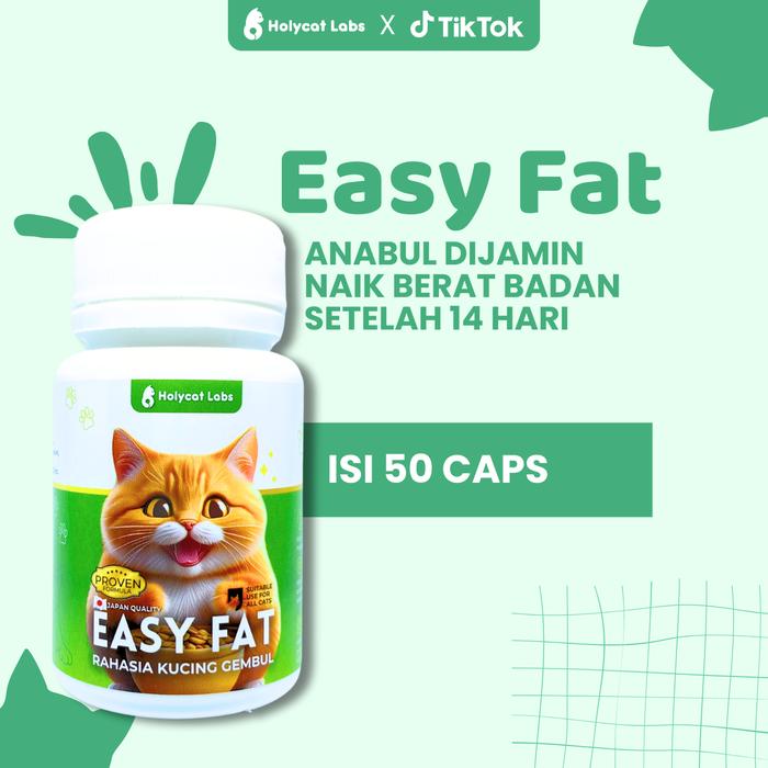 Gambar Holycatlabs Vitamin Kucing Gembul Penambah Nafsu Makan Easy Fat isi 50 Kapsul - 50 kapsul dari Holycatlabs Official Shop undefined Tokopedia