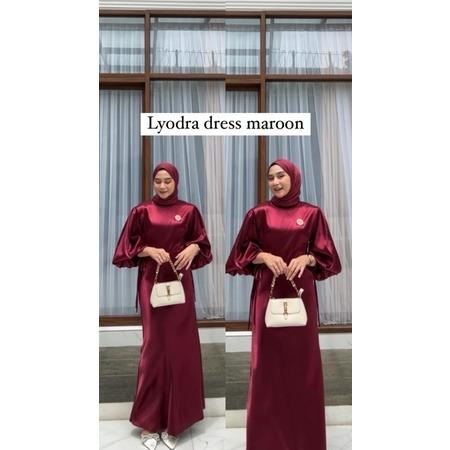 Gambar New Fuji by faisya Lyodra Dress Silk Wudhu Friendly Dress Satin Silk Premium OOTD Kekinian Remaja Baju Wanita Kondangan Wisuda Bridesmaid Couple Muslimah Gamis Lebaran Pesta  Kekinian Model  Duyung  Terbaru 2024 Mewah Dewasa Gaun Lamaran Crinkle Ceruty - maron, L dari Faisya Dress undefined Tokopedia