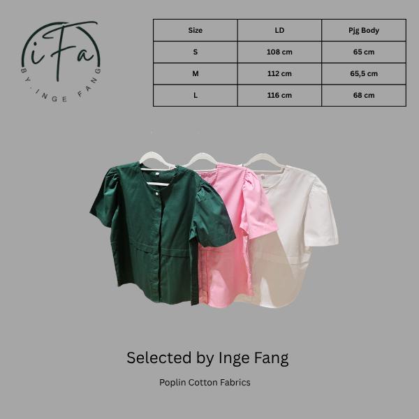 Gambar Blouse Tangan Pendek Wanita Limited by Inge Fang - S, Hijau Botol dari Inge Fang undefined Tokopedia