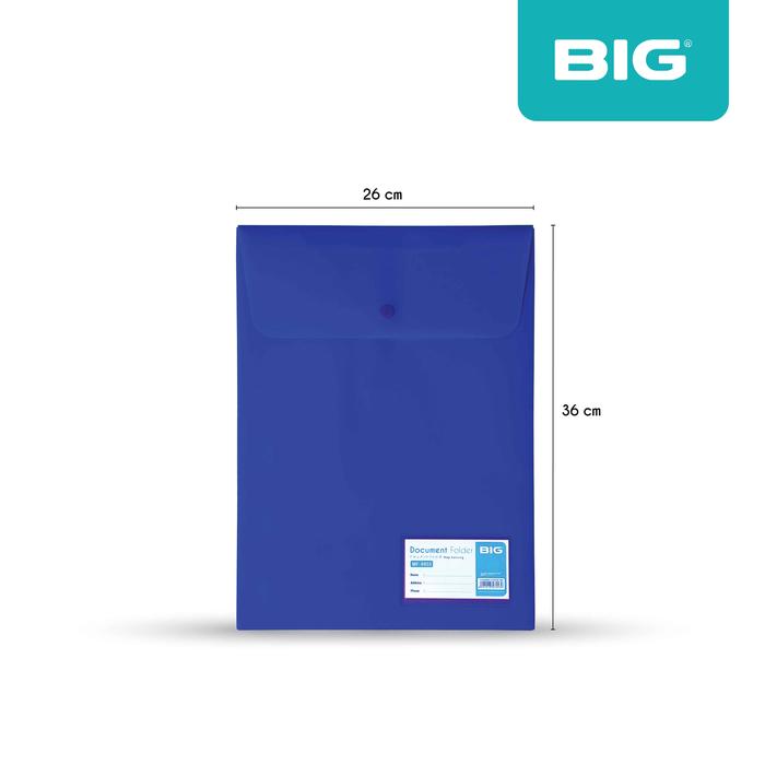 Gambar 12 Pcs BIG Map Kancing 1 Pastel/ Map Dokumen Kancing 1 Pastel F4 Vertikal Tegak Plastik MF-8855 - Biru dari bigstationery_NEW undefined Tokopedia