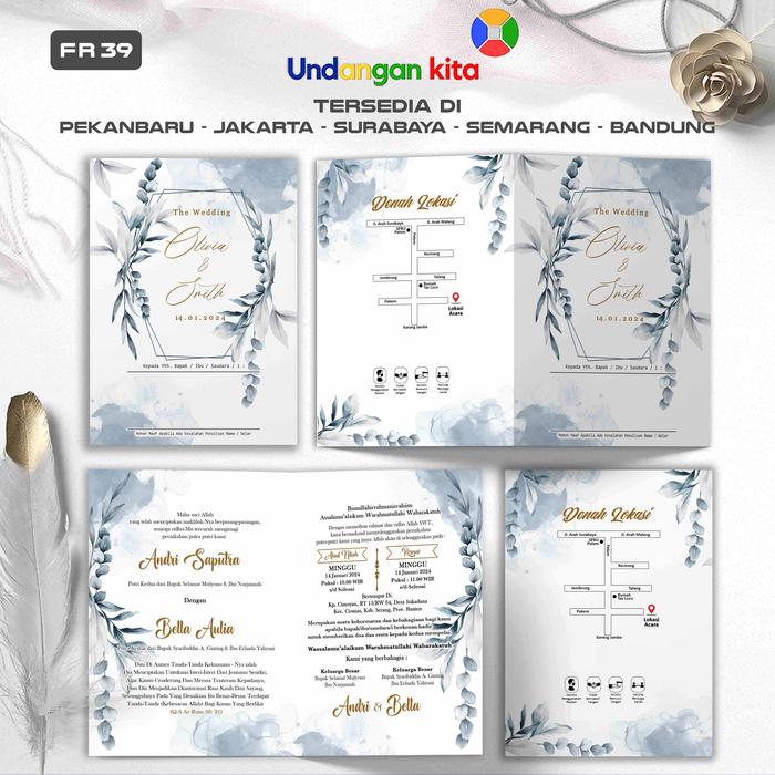 Gambar (100Pcs) Undangan Pernikahan Jasmine - FR 39 dari Undangan Kita undefined Tokopedia