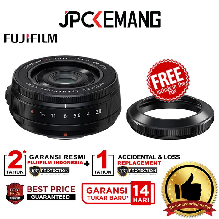 Gambar Fujifilm XF 23mm f2.8 R WR Pancake Lens Fuji XF 23 mm f/2.8 R WR Lensa Fujinon XF23mm Garansi Resmi - Black dari JPC Kemang undefined Tokopedia