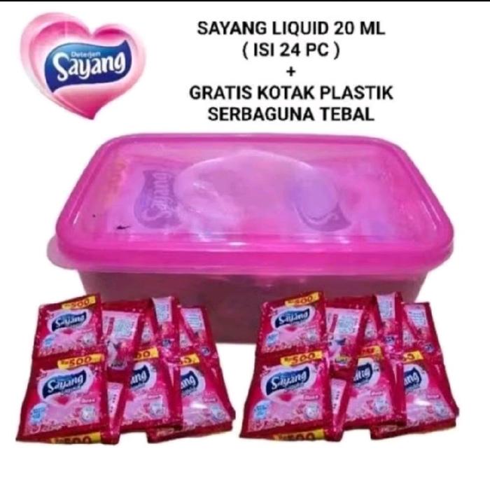 Gambar Sayang cair 24 saset GRATIS box Laundry,deterjen pembersih pakaian Detergent (24x20ml) - Sayang 24 saset+ box dari Azkalashop_NEW undefined Tokopedia