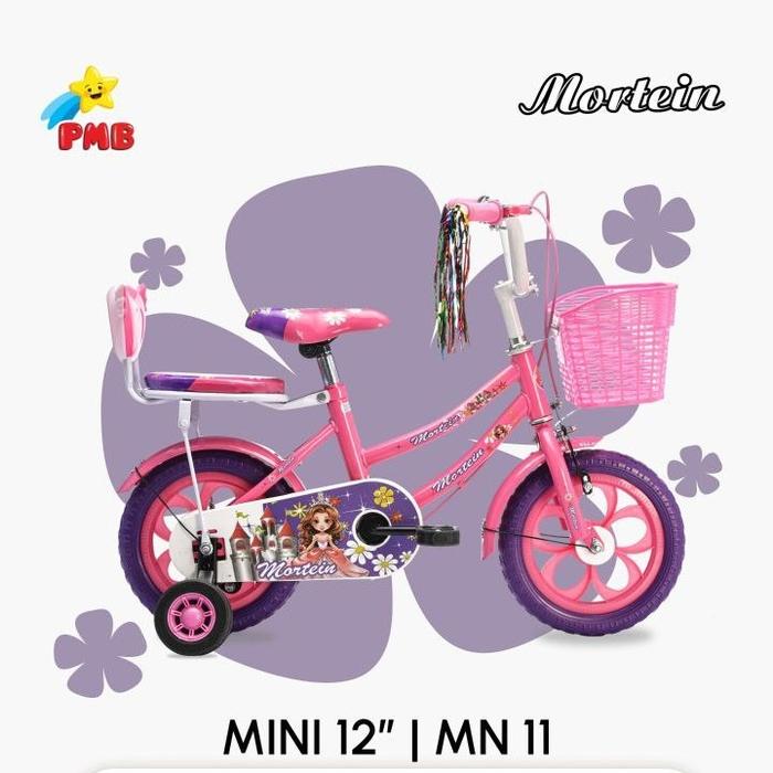 Gambar SEPEDA MORTEIN MINI 12 MN 11.0 | Sepeda anak murah | Sepeda anak roda dua | Sepeda anak roda empat | Sepedan anak cewek | Sepeda anak perempuan - PINK dari Hafshah Baby & Toys Shop undefined Tokopedia