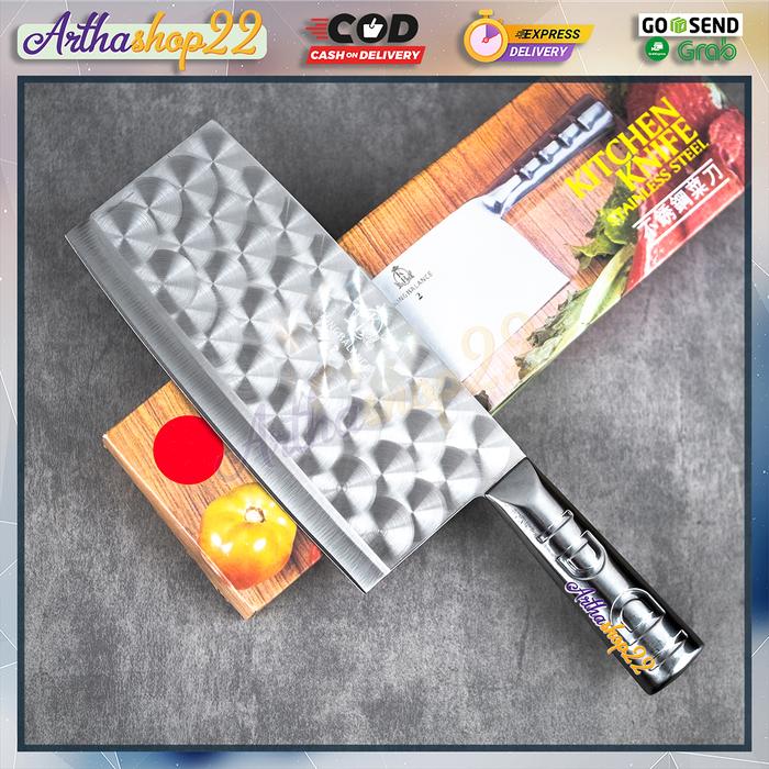 Gambar Pisau daging stainless Steel diamond No.2 29x8.5 cm Pisau dapur chinese chef knife Kitchenware dari arthashop22 undefined Tokopedia