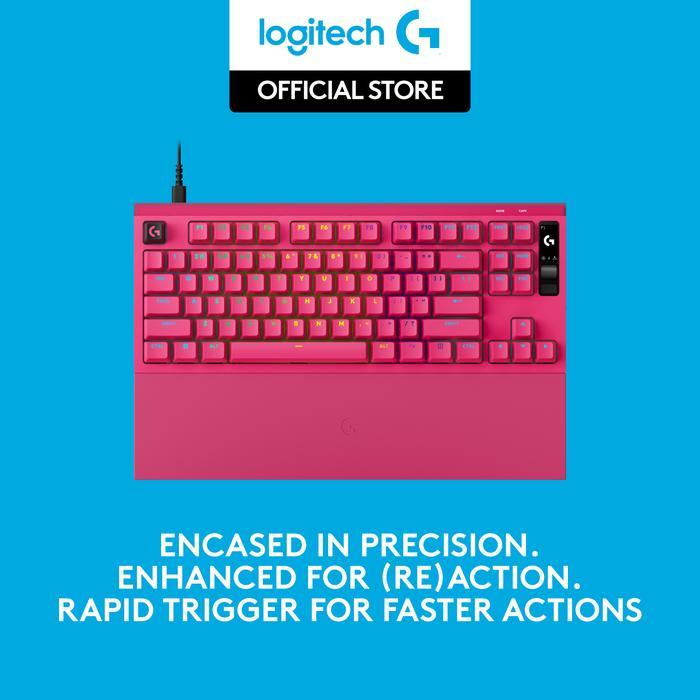 Logitech G PRO X2 RAPID TKL Tenkeyless 8K Magnetic Analog Rapid Trigger Gaming Keyboard with OLED Display