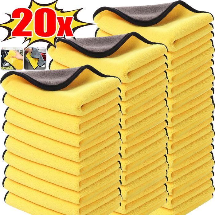 Gambar 20/1Pcs Thicken Microfiber Cloths Double Sides Cleaning Towels Car Washing Drying Cloth Super Absorbent Auto Detailing Towel Rag dari defaultstore-138 undefined Tokopedia