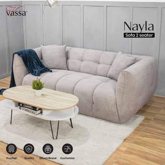 Gambar Sofa 2,5 Seater Nayla Sofa Minimalis Modern Sofa 2,5 Dudukan by Vassa dari Vassa Sofa & Home undefined Tokopedia