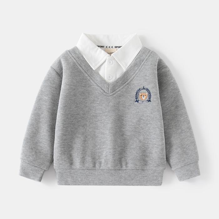 Gambar MaruKids - Oxford Sweater | Sweater anak laki-laki 1-8 tahun - Grey, 130 dari Marukids.Id undefined Tokopedia