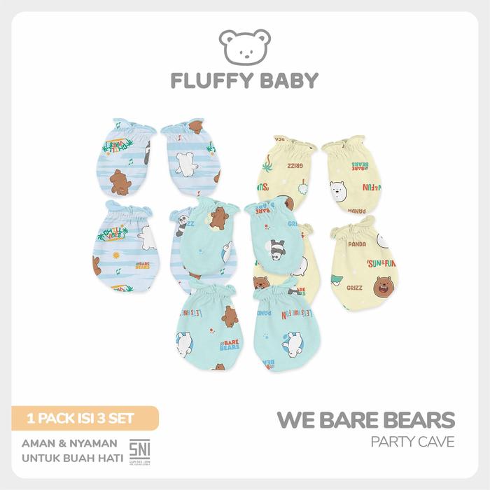 Gambar FLUFFY Sarung Tangan dan Kaos Kaki WE BARE BEARS (Isi 3 Psng) STK WPP NEWBORN - BASIC NEWBORN dari Fluffy Baby Store undefined Tokopedia