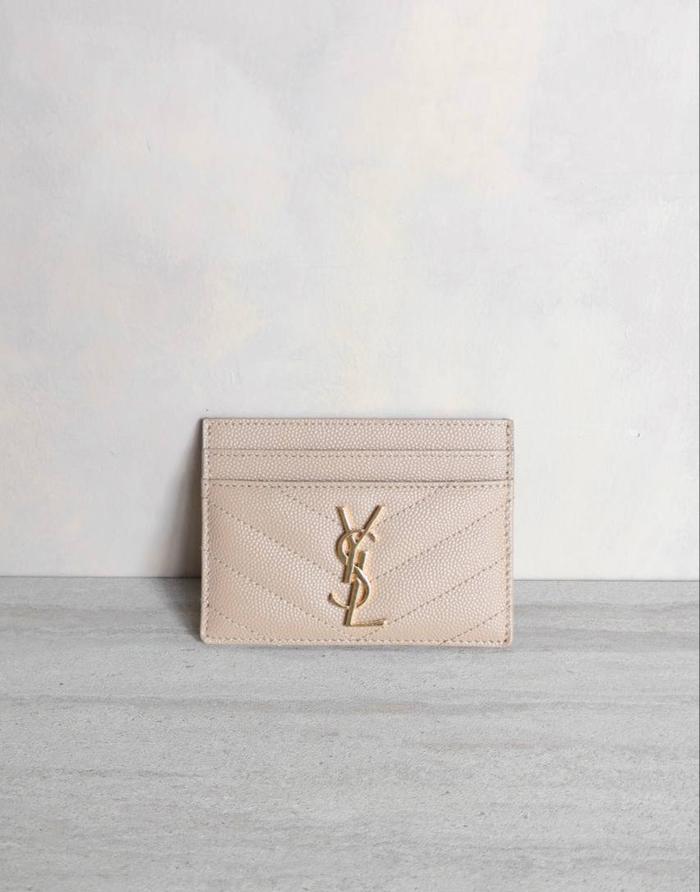 Gambar YSL Saint Laurent card holder in beige ghw dari Fierte Indonesia undefined Tokopedia