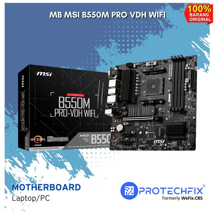Gambar Motherboard-MB MSI B550M PRO VDH WIFI dari Protechfix Computer undefined Tokopedia