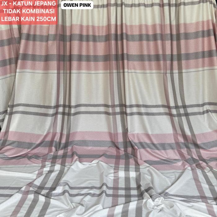 Gambar KAIN KATUN JEPANG PER 50 CM MOTIF TERBARU L 250CM METERAN 100% ORIGINAL - OWEN PINK, 0.5M dari Tidur Nyenyak Bedding undefined Tokopedia