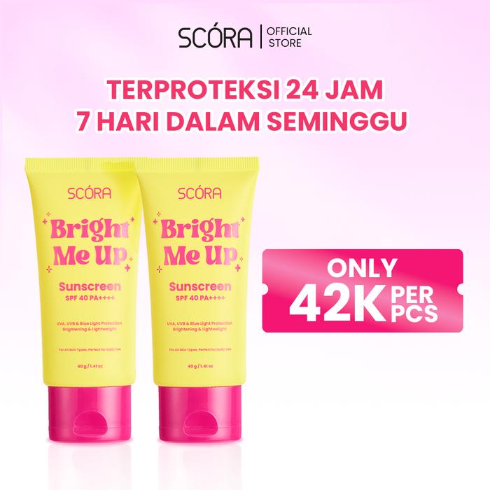Gambar [Pre-Order] SCORA Bright Me Up Sunscreen 40 Gr 2 Pcs [TWINPACK] dari SCORA undefined Tokopedia