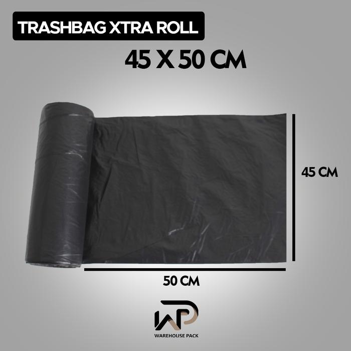 Gambar Plastik Tempat Sampah | Kantong Plastik Sampah | Trash Bag Hitam Roll | Kresek Sampah Jumbo Roll - 45x50 cm dari Warehousepack undefined Tokopedia