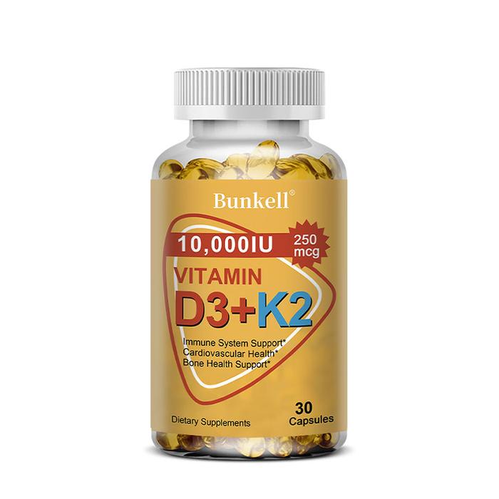 Gambar Bunkell Vitamin D3 + K2(mk7) 10000 IU sis 30 60 120pcs,Bone & Joint Health,Immunity - 30 Capsules dari SUGENGING undefined Tokopedia